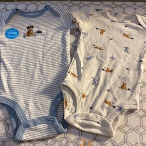 Dog Print Onesie Set. Brand New. Size 3 Months